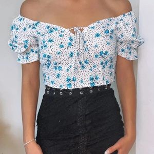 Floral Off The Shoulder Top